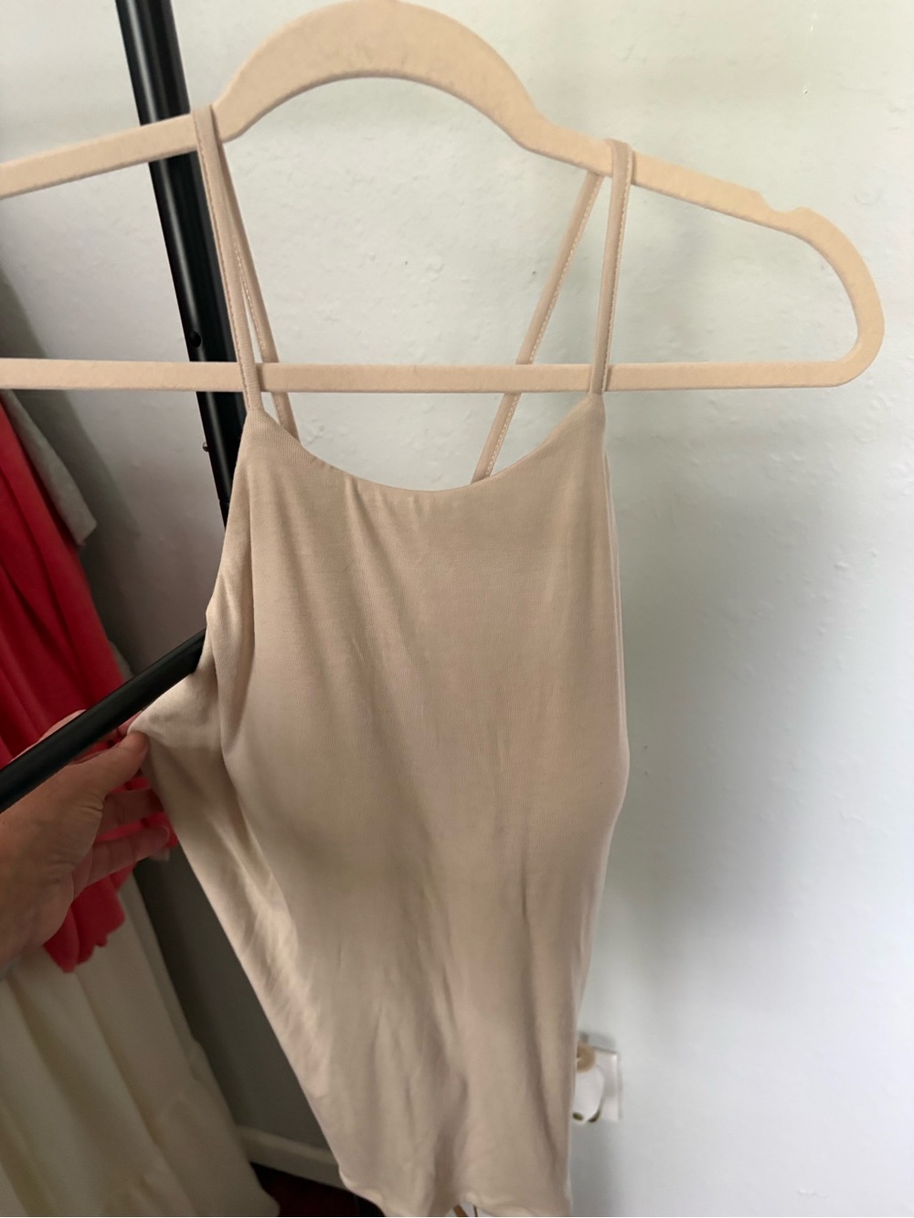 OGL Neutral Beige Spaghetti-Strap Tank - Picture 1 of 6